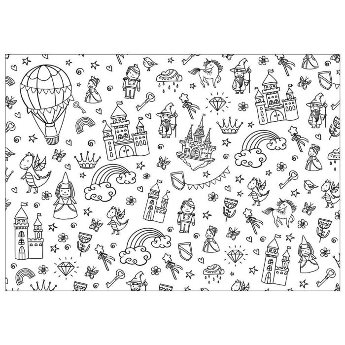 Jeux 2 momes Juego de 10 Individuales para Colorear 2 momes 30x42 cm 4