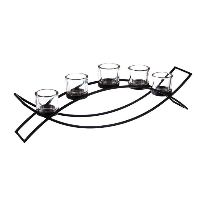 Atmosphera Porta velas tealight, metal y cristal, 55x13.5x9cm 0 Atmosphera Porta velas tealight, metal y cristal, 55x13.5x9cm 0