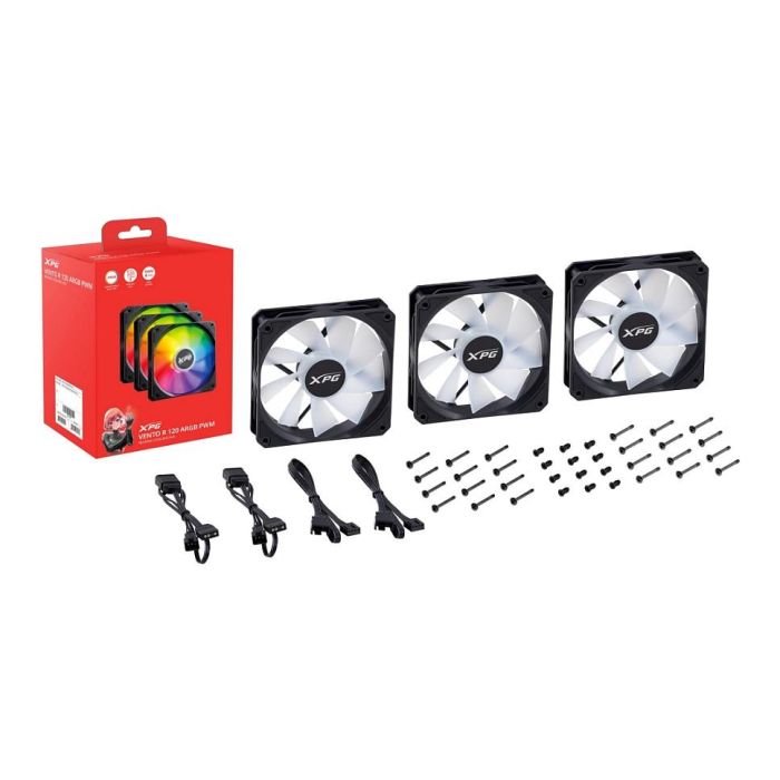 XPG VENTO R 120 ARGB PWM Carcasa del Ordenador Ventilador 120mm 1650 RPM 62.33 CFM 1.65 mmH2O Rodamiento Rifle PWM 4 Pines Negro 1 Pieza 0 XPG VENTO R 120 ARGB PWM Carcasa del Ordenador Ventilador 120mm 1650 RPM 62.33 CFM 1.65 mmH2O Rodamiento Rifle PWM 4 Pines Negro 1 Pieza 0