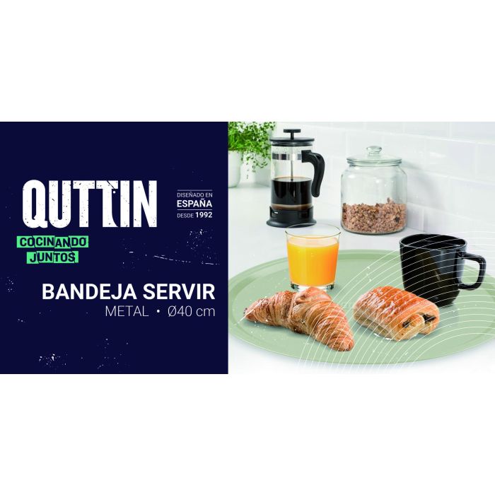 Bandeja de metal para servir redonda 40 cm - Quttin por Inde (12 Unidades) 5 Bandeja de metal para servir redonda 40 cm - Quttin por Inde (12 Unidades) 5