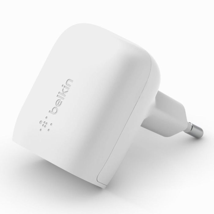 Belkin WCA006VFWH Cargador Interior BoostCharge Carga Rápida 20W USB-C para Smartphone y Tableta Blanco