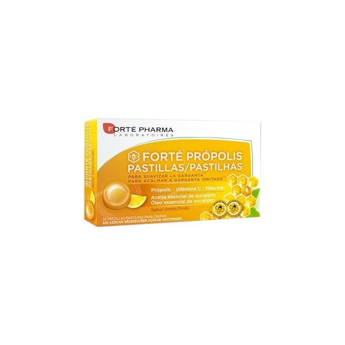Forte Pharma Própolis Limón 24 Comprimidos Blandos - Suaviza la Garganta y Vías Respiratorias