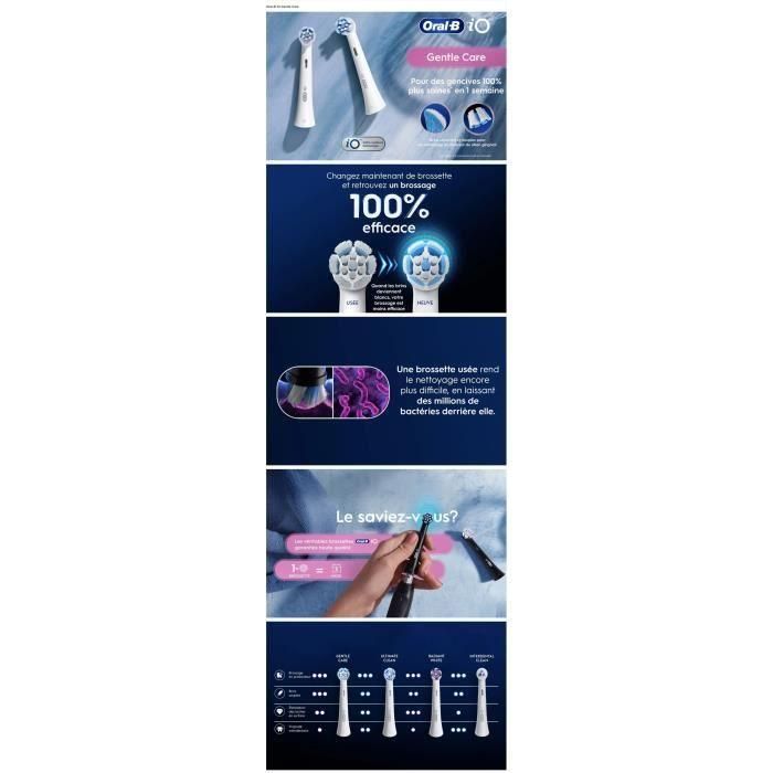Recambios de cepillo de dientes - ORAL B - iO - x4 Gentle White Care 5 Recambios de cepillo de dientes - ORAL B - iO - x4 Gentle White Care 5