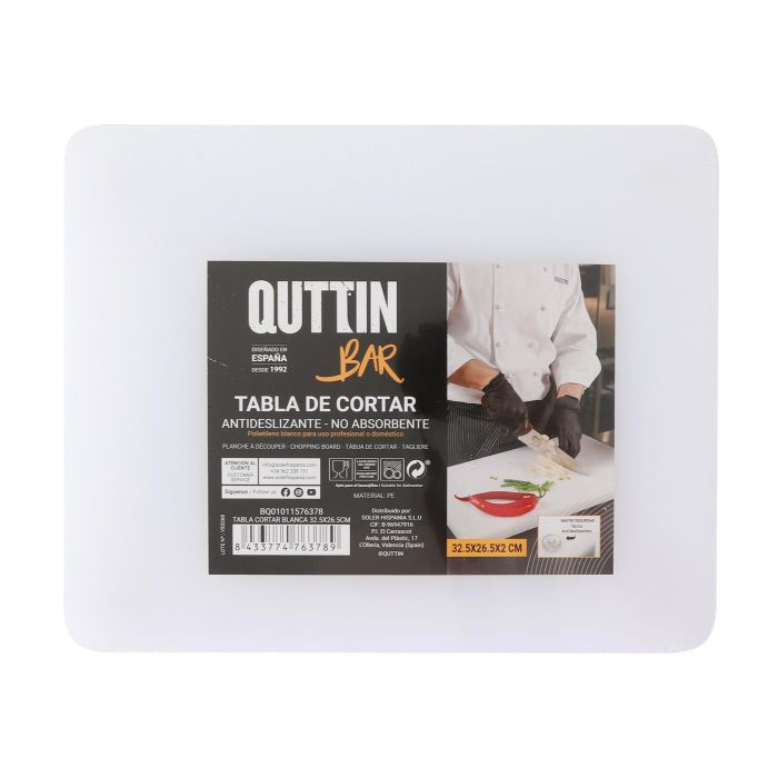 Tabla de cortar blanca My Bar 32.5x26.5 cm (6 Unidades) 6 Tabla de cortar blanca My Bar 32.5x26.5 cm (6 Unidades) 6