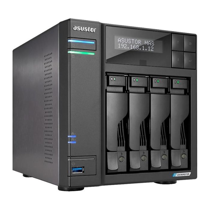 Asustor LOCKERSTOR 4 Gen2 AS6704T Servidor NAS Tower 4 Bahías Intel Celeron N5105 4GB RAM DDR4