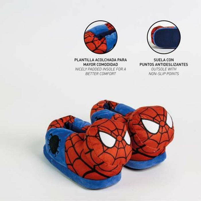 Cerdá Zapatillas de Casa Spiderman con Diseño 3D y Aplicaciones Rojas Talla 32-33 1