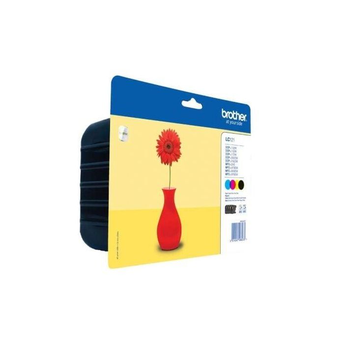 BROTHER Pack de 4 cartuchos de tinta negro, cian, magenta y amarillo DCP-J552dw MFC-J470dw