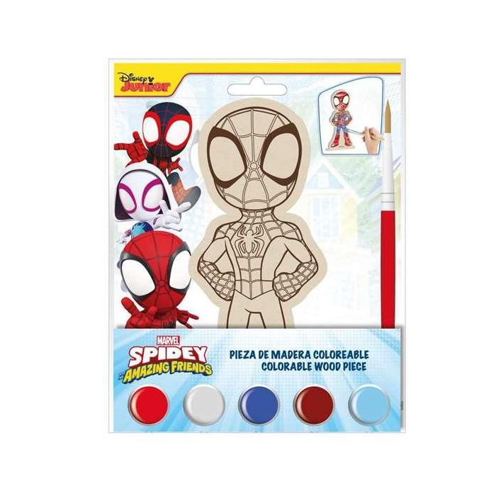 Cerdá Figuras Coloreables de Madera Spidey | Kit de Manualidades Infantil para Pintar | Edad +3 Años | 14x18x5 cm Cerdá Figuras Coloreables de Madera Spidey | Kit de Manualidades Infantil para Pintar | Edad +3 Años | 14x18x5 cm