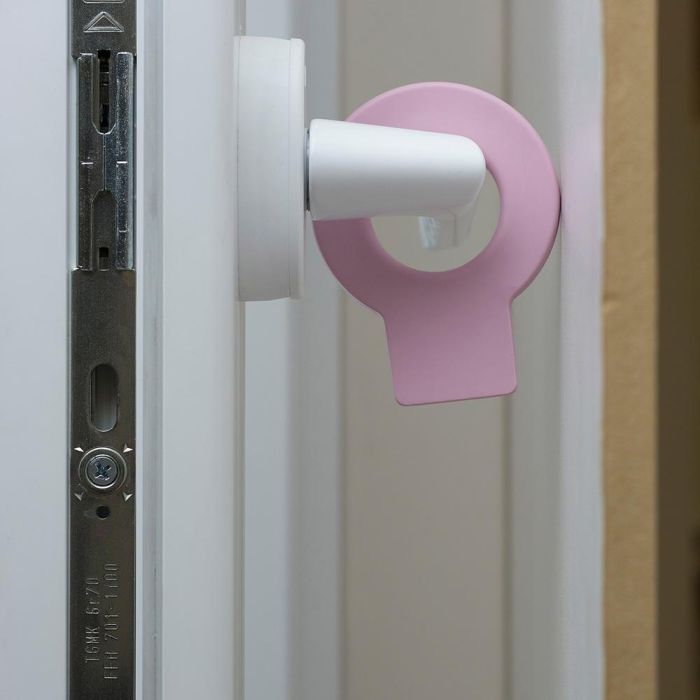 Retenedor de cuña para puerta colgable lock mod.660 de plástico rosa. rei 3 Retenedor de cuña para puerta colgable lock mod.660 de plástico rosa. rei 3