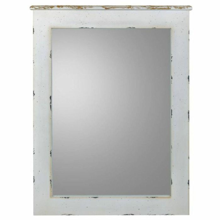 Espejo de pared Alexandra House Living Blanco 3 x 90 x 70 cm Rectangular