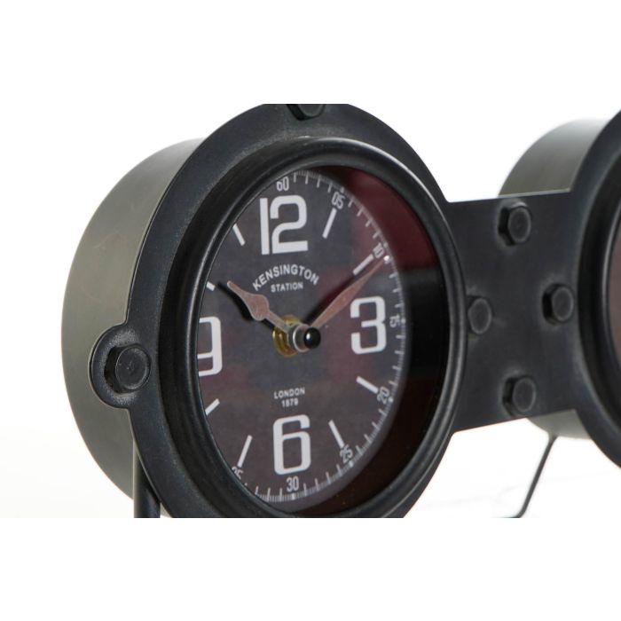 DKD Home Decor Reloj de Sobremesa Vintage Negro Dorado de Hierro y Cristal 7 x 20 x 38 cm 1 DKD Home Decor Reloj de Sobremesa Vintage Negro Dorado de Hierro y Cristal 7 x 20 x 38 cm 1