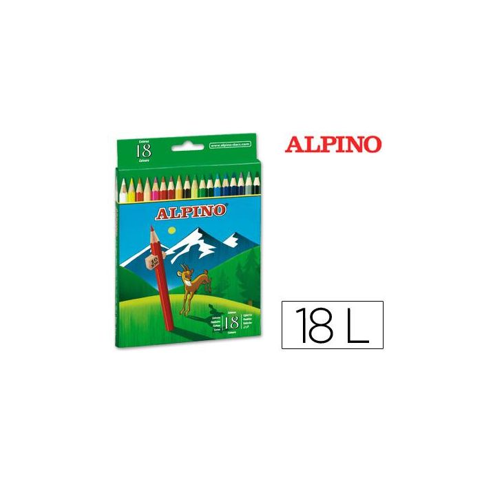 Alpino Lápices De Colores 175 mm C-Surtidos Estuche 18 Ud