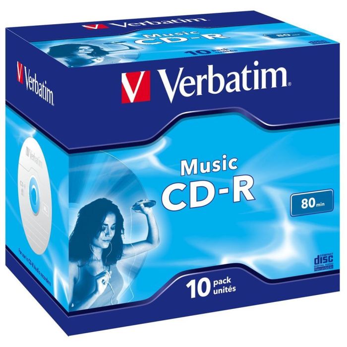 Verbatim CD-R Music 80Min 16X 10 Pack Jewel Case 1 Verbatim CD-R Music 80Min 16X 10 Pack Jewel Case 1