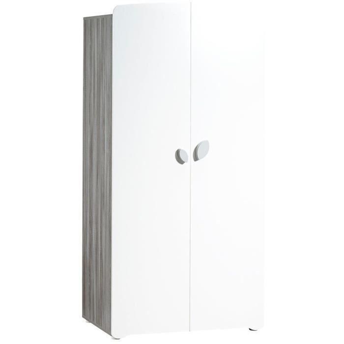 Cómoda para bebé - 2 puertas y 1 nicho - 2 puertas - Blanco - 76 x 97 x 66 cm Cómoda para bebé - 2 puertas y 1 nicho - 2 puertas - Blanco - 76 x 97 x 66 cm