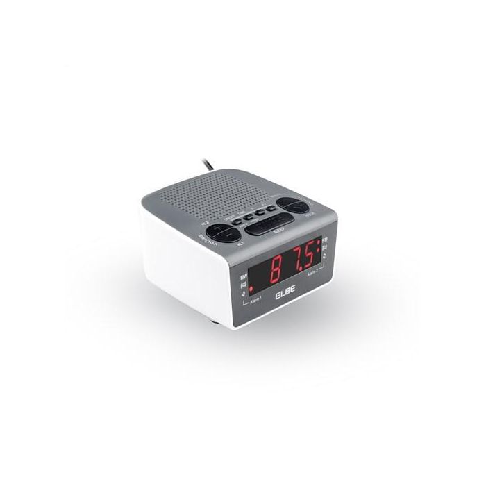 Elbe CR-932 Radio Despertador Digital AM/FM con Pantalla LED 6'' y Memoria 20 Emisoras 5