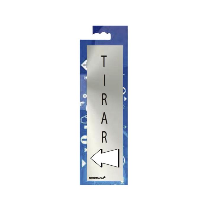 Normaluz Cartel informativo "tirar" acero inoxidable adhesivo 0.8mm 5x20cm 0 Normaluz Cartel informativo "tirar" acero inoxidable adhesivo 0.8mm 5x20cm 0
