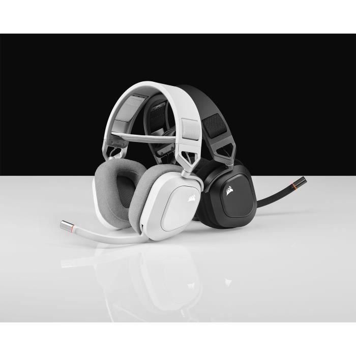 Casco de juegos - Corsair HS80 Wireless - White - Micrófono Omnidireccional 5 Casco de juegos - Corsair HS80 Wireless - White - Micrófono Omnidireccional 5