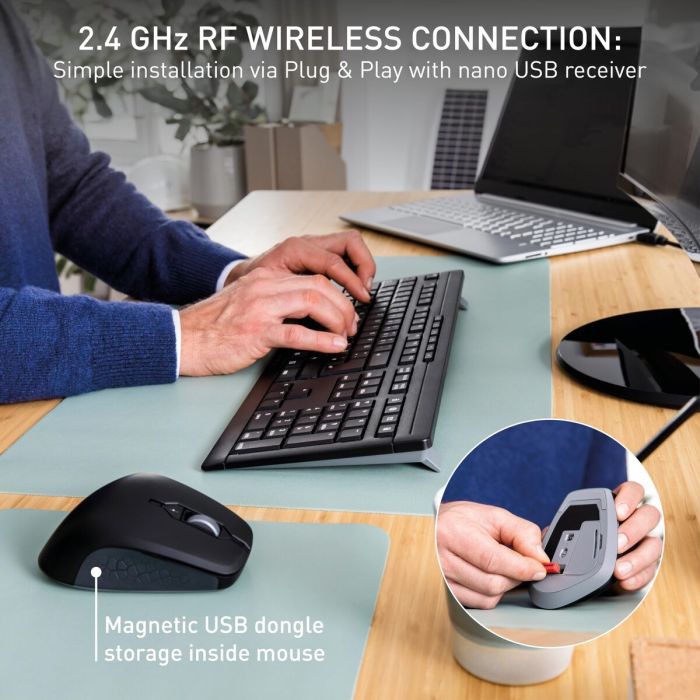 Teclado y Ratón Cherry JD-8550ES-2 Negro Español QWERTY 4