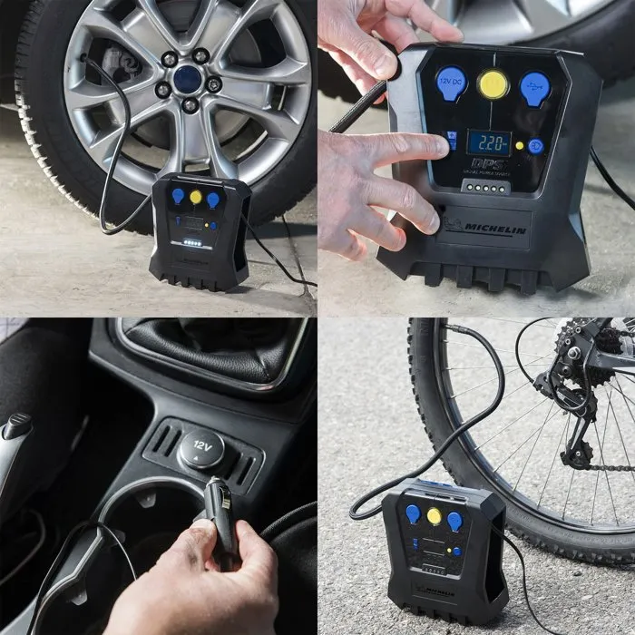 Michelin Compresor programable digital 12V 7 bar con manómetro digital y toma USB/LED 1