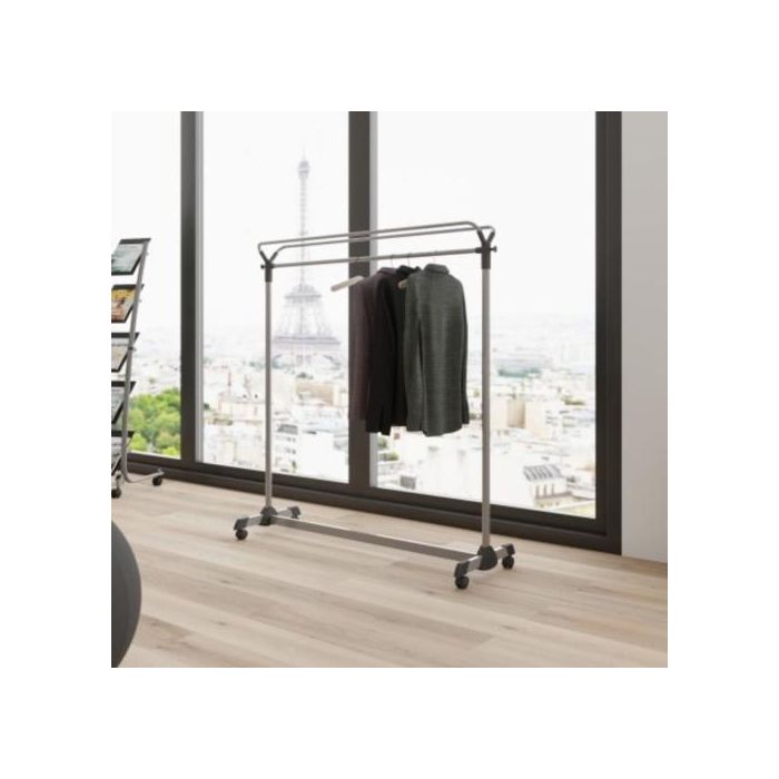 Archivo 2000 Perchero Alba de Gran Capacidad con Ruedas 540x1530x1715 mm Gris ALPMGROUP3 GS 3