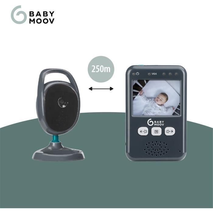 Babymoov Babyphone Video Essential 2.4'' con Pantalla Digital, Función VOX y Visión Nocturna, Alcance 250m 2