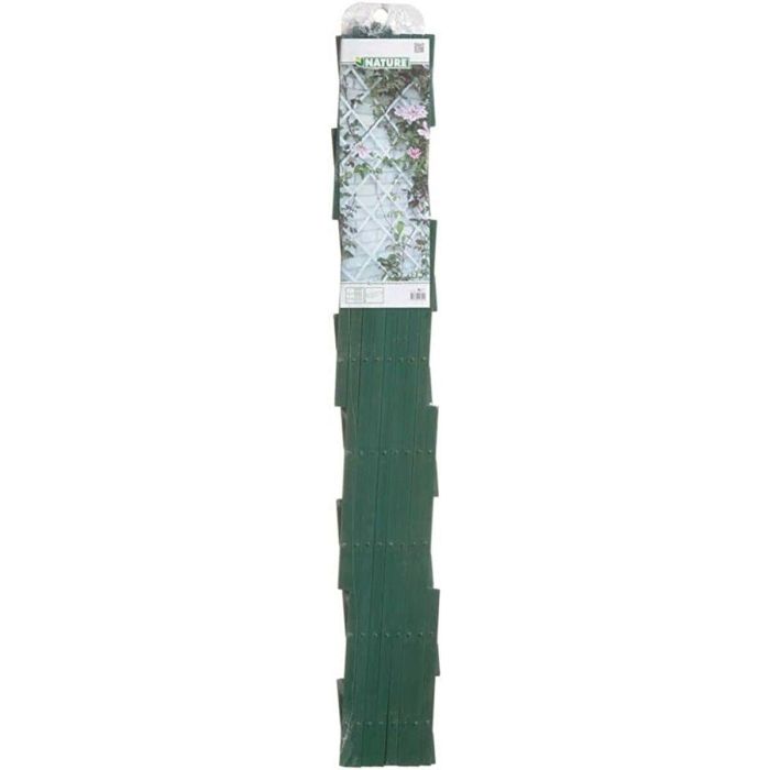 Nature Malla Enrejado Elástica Plástico Extensible Verde 100x200cm para Plantas Trepadoras y Decoración con Fijación 2 Nature Malla Enrejado Elástica Plástico Extensible Verde 100x200cm para Plantas Trepadoras y Decoración con Fijación 2