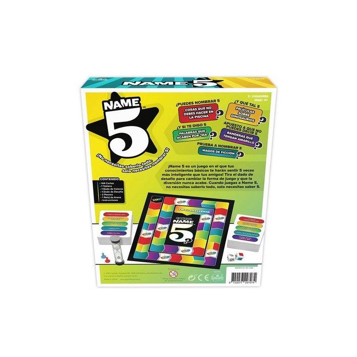 Goliath bv Juego de Mesa Name 5 Big Box para 2-6 Jugadores con Dados y Tarjetas 3 Goliath bv Juego de Mesa Name 5 Big Box para 2-6 Jugadores con Dados y Tarjetas 3