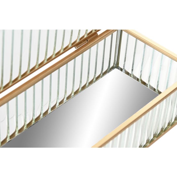 Joyero Glam DKD Home Decor Transparente Dorado 10.5 x 6 x 23 cm (4 Unidades) 2 Joyero Glam DKD Home Decor Transparente Dorado 10.5 x 6 x 23 cm (4 Unidades) 2