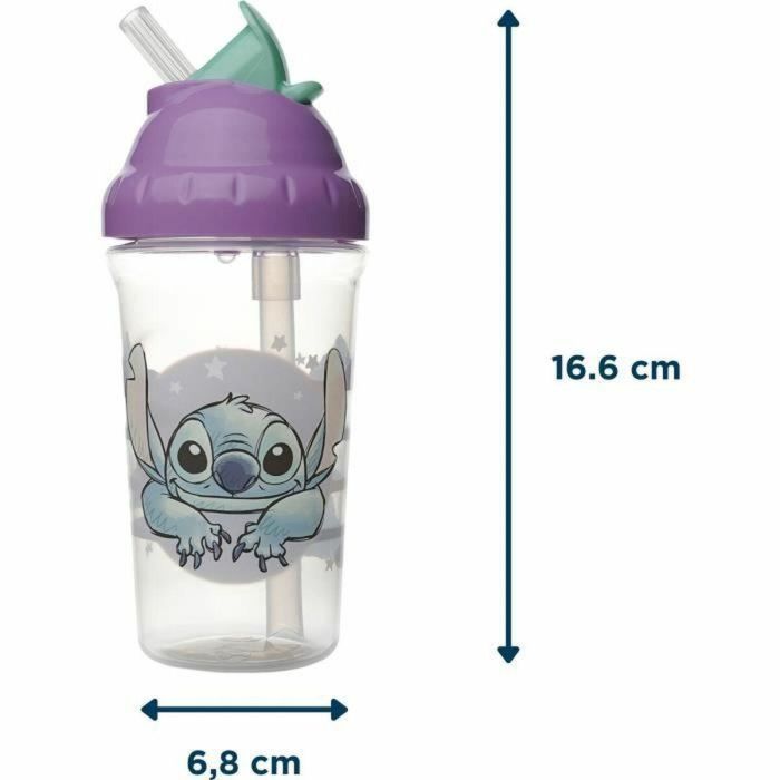 Thermobaby AAAOD88790 Vaso con Pajita Antigoteo 295 ml Lilo & Stitch 1