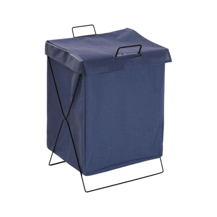 Cesto para la Ropa Sucia Versa Azul Poliéster Metal Polietileno 35 X 48 X 30 CM 1 Cesto para la Ropa Sucia Versa Azul Poliéster Metal Polietileno 35 X 48 X 30 CM 1
