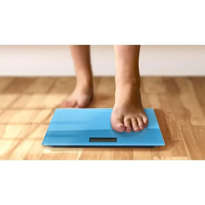 Terraillon TX 1500 Báscula de Baño - Pantalla LCD de Vidrio Ultraplano, Azul, Capacidad 150 kg 3