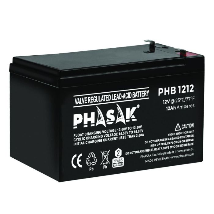 Phasak Bateria 12V 12Ah Bateria sellada plomo-acido estandar