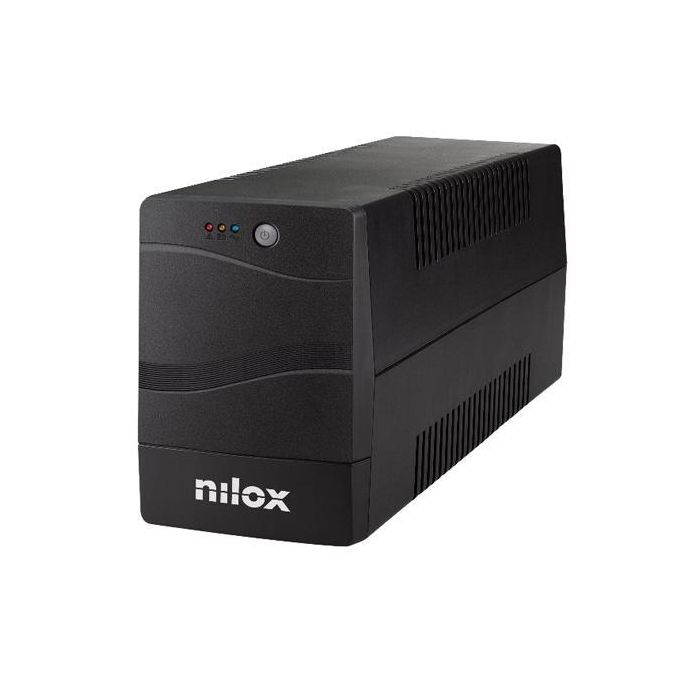 Nilox UPS 2000 VA SAI Linea Interactiva Premium 6 Tomas 1400 W, Protección para Ordenadores y Periféricos