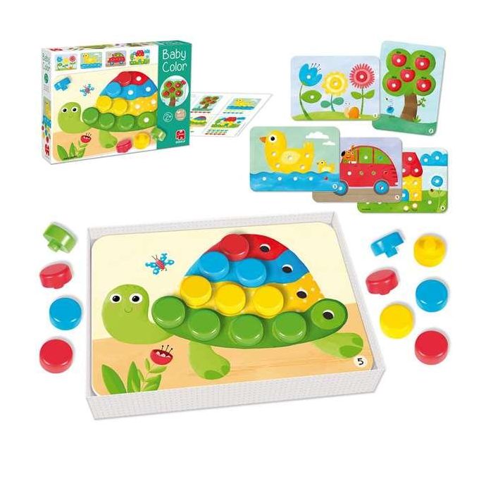 Juego educativo mosaico baby color de madera goula 26 piezas 30x22x5 cm 3