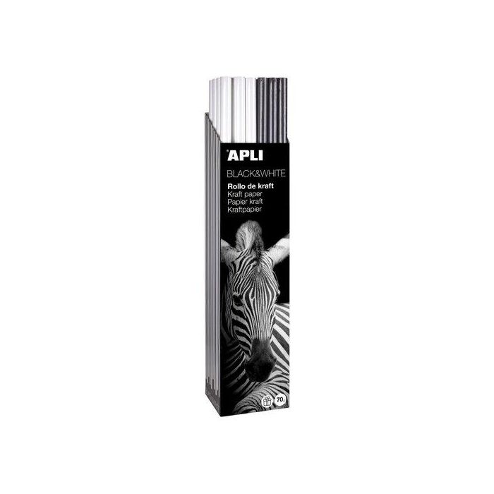 Papel De Regalo Rollo Apli 1X3 M (Caja De 30) Black&White