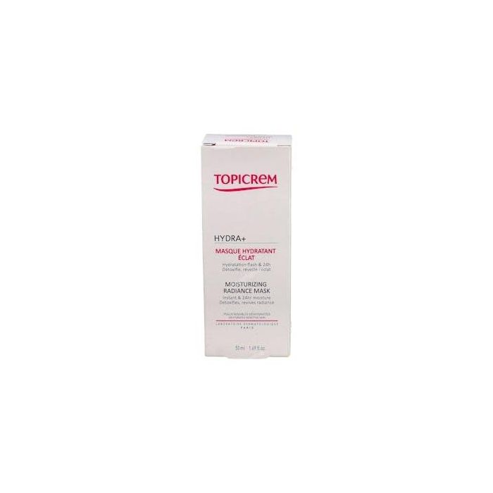 Topicrem HYDRA+ Mascarilla Facial Hidratante Iluminadora con Agua Bioactiva para Piel Sensible 50 ml
