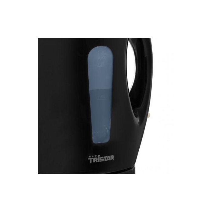 Tristar WK-3384 Hervidor de Agua 2200W, Capacidad 1.7L, Plástico Negro, Apagado Automático, Protección Ebullición Seco, Filtro Cal 2