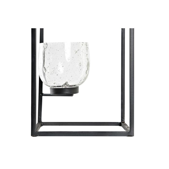 Portavela Boho DKD Home Decor Negro Transparente 18 x 76 x 18 cm 2