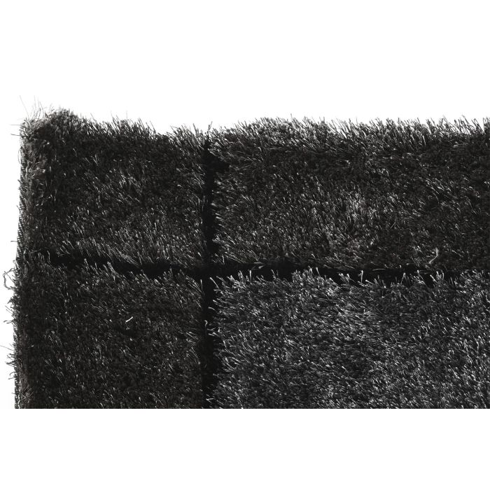 DKD Home Decor Alfombra Moderna Cuadrados Gris Blanco Negro 100% Poliéster 180x120 cm 1 DKD Home Decor Alfombra Moderna Cuadrados Gris Blanco Negro 100% Poliéster 180x120 cm 1