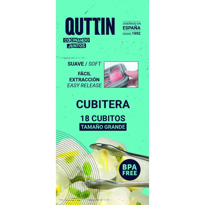 Quttin Cubitera Flex 18 Cubitos XXL con Tapa, 23.9x12.3x3.7 cm (24 Unidades) 6