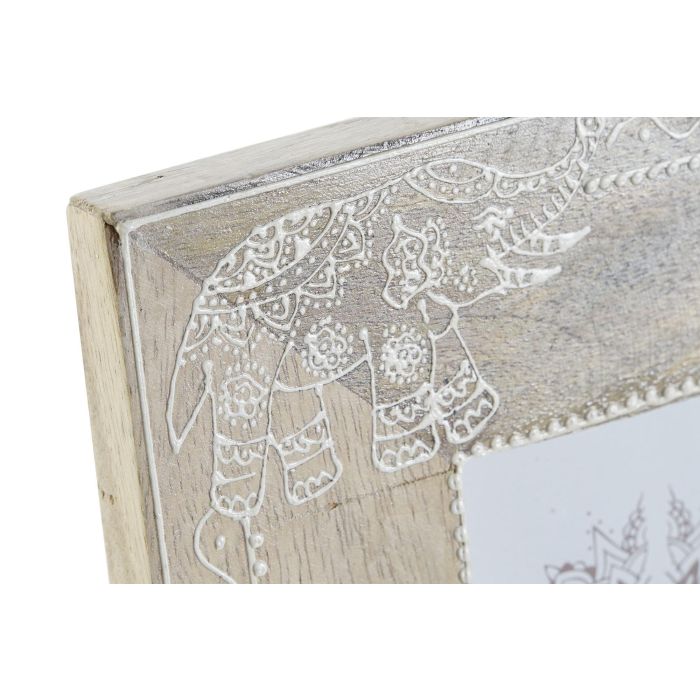 DKD Home Decor Rk 22 Marco de Fotos Indio Natural Azul 15 x 10 cm (4 Unidades) Pintado a Mano 2