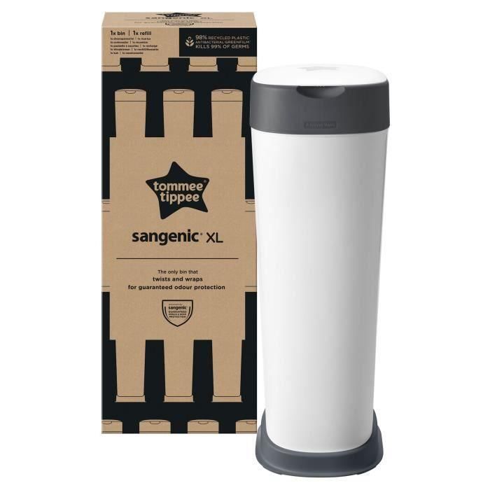 TOMMEE TIPPEE Papelera para pañales Twist and Click XL, incluye 1 recambio con GREENFILM 1