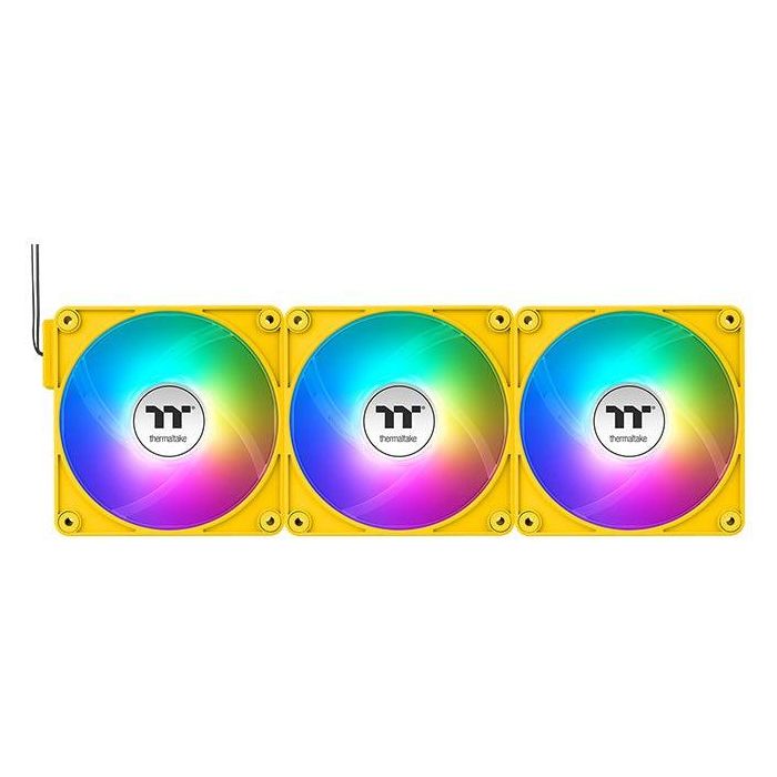 Thermaltake CT140 EX ARGB Ventilador PC 140mm Bumblebee Amarillo Cooling Fan Iluminación LED ARGB Sincronizable Pack 3 3