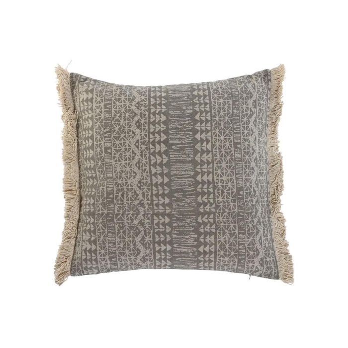 Cojin Boho DKD Home Decor Natural Gris 8 x 45 x 45 cm
