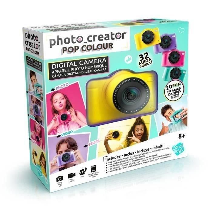 Canal Toys - Creador de Fotos - Cámara Digital Pop Color Amarillo - Con Tarjeta SD de 32GB incluida 1