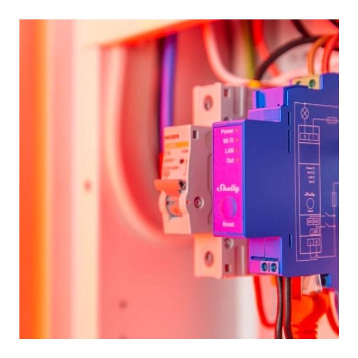 Shelly Pro 1 Relé de Estado Sólido WLAN LAN Max. 16A 1 Canal 1 Fase Montaje en Carril DIN 2
