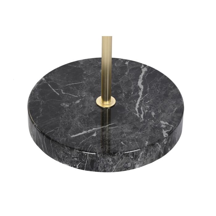 DKD Home Decor Mesita Auxiliar Moderno Dorado Negro Acero Cristal 45 x 50 x 45 cm 3