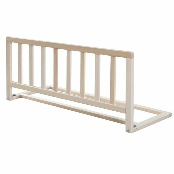 ROBA Barandilla de Cama 90 cm - Protección Anticaída Segura para Bebés y Niños - De 18 Meses a 5 Años - Fácil Montaje - Madera Natural