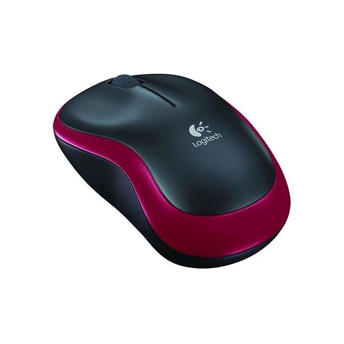 RATON LOGITECH M185 OPTICO 1000DPI INALAMBRICO NEGRO/ROJO