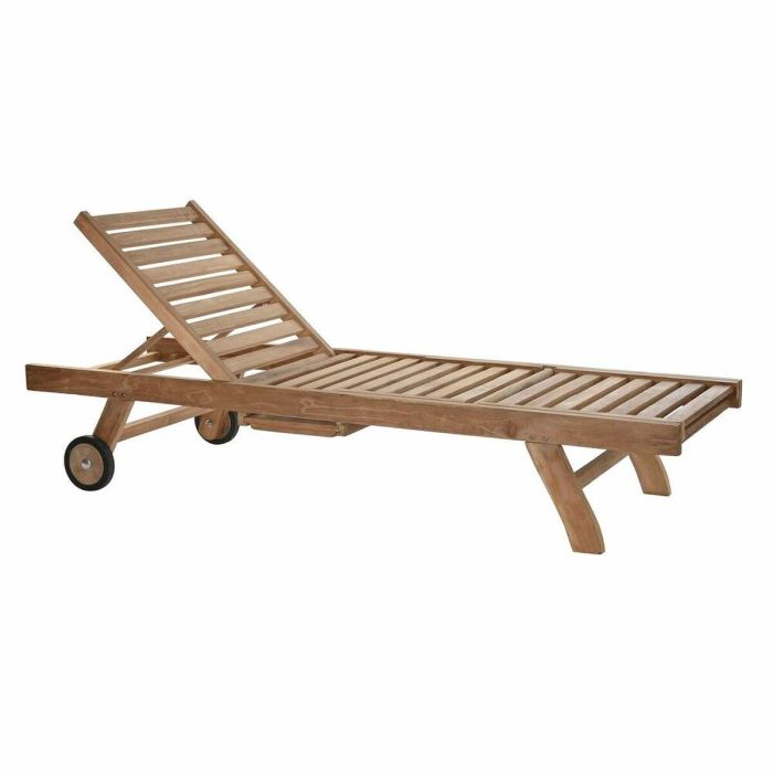Tumbona DKD Home Decor Marrón Con ruedas Teca (200 x 65 x 36 cm) Tumbona DKD Home Decor Marrón Con ruedas Teca (200 x 65 x 36 cm)